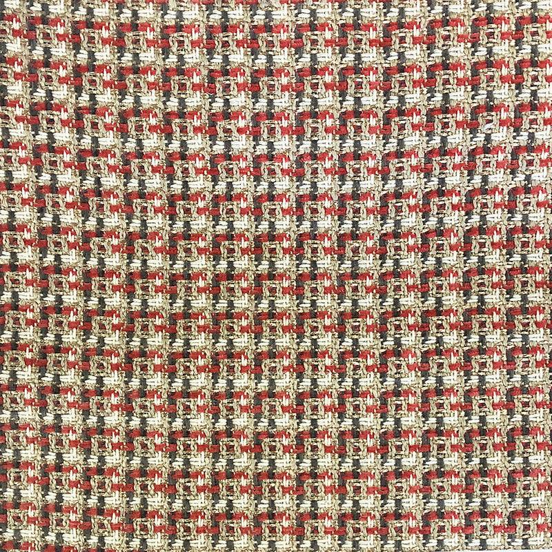 Galvan Chenille With Metallic Yarn Fabric - Multicolored Square Woven Pattern, 54" Width (1 Yard)