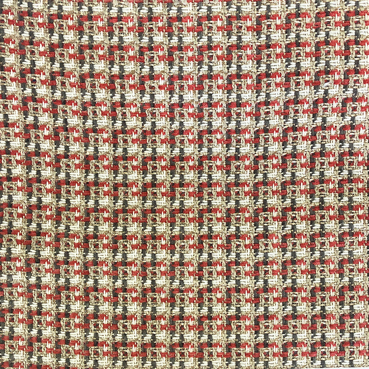 Galvan Chenille With Metallic Yarn Fabric - Multicolored Square Woven Pattern, 54" Width (1 Yard)