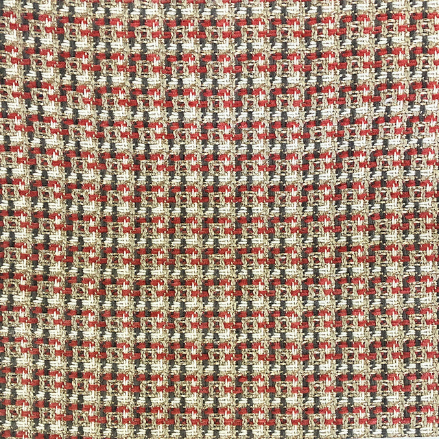 Galvan Chenille With Metallic Yarn Fabric - Multicolored Square Woven Pattern, 54" Width (1 Yard)