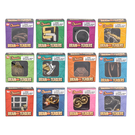 Metal Brain Teaser Puzzles (24 PC Display)