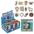 Metal Brain Teaser Puzzles (24 PC Display)