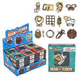 Metal Brain Teaser Puzzles (24 PC Display)