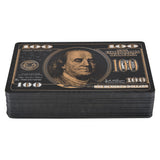 Playing Cards Black Foil $100 Bill