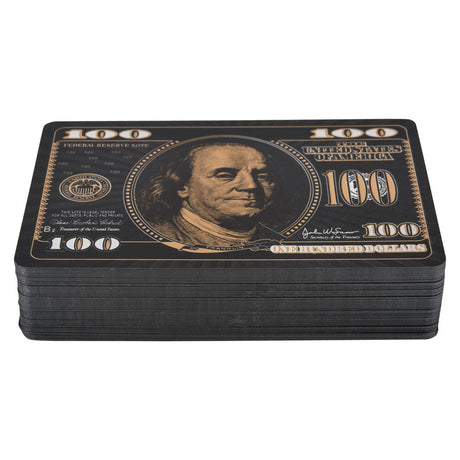 Playing Cards Black Foil $100 Bill