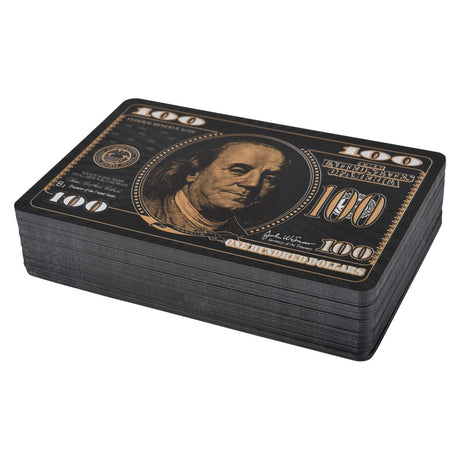 Playing Cards Black Foil $100 Bill