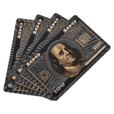 Playing Cards Black Foil $100 Bill