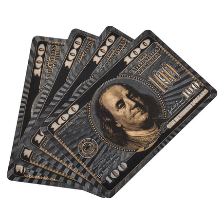 Playing Cards Black Foil $100 Bill