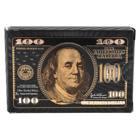 Playing Cards Black Foil $100 Bill