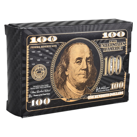Playing Cards Black Foil $100 Bill