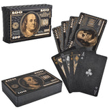 Playing Cards Black Foil $100 Bill
