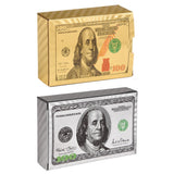 Playing Cards Gold And Silver Foil $100 Bill
