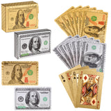 Playing Cards Gold And Silver Foil $100 Bill
