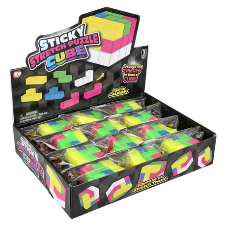Sticky Stretch Puzzle Cube (12 PC Display)