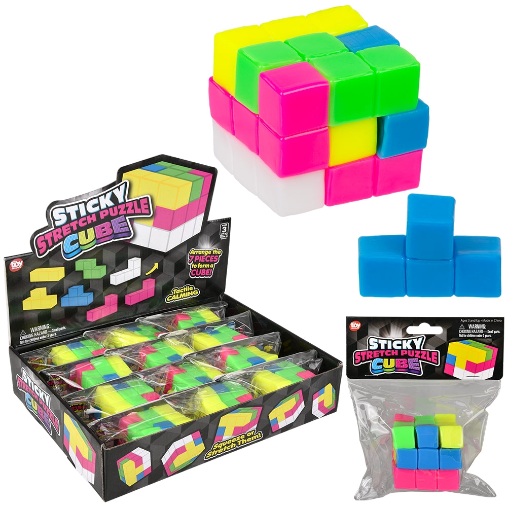 Sticky Stretch Puzzle Cube (12 PC Display)