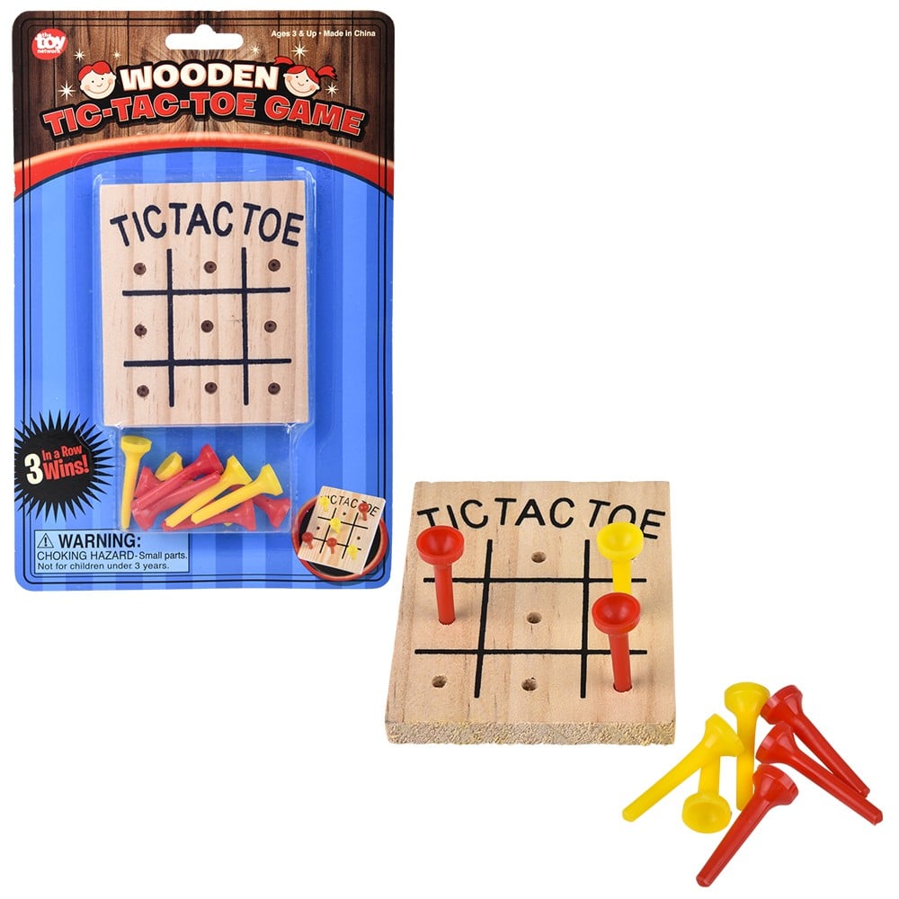 Wooden Tic-Tac-Toe Game (1 DZ)