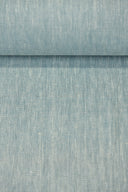 1 Yard Linen Novelty Herringbone Yarn-Dyed Fabric Azure Color 54” Width