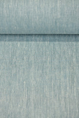 1 Yard Linen Novelty Herringbone Yarn-Dyed Fabric Azure Color 54” Width