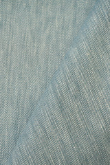 1 Yard Linen Novelty Herringbone Yarn-Dyed Fabric Azure Color 54” Width