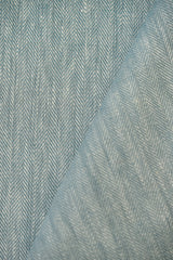 Linen Herringbone Yarn-Dyed Azure Fabric