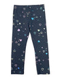 Unik Girl Cotton Print Legging 2 Cotton Spandex Fabric - Grey Hearts, Unicorn Stars, Grey Rainbow, Lilac Dino, Stretchy, 2-12 (1 Pair)