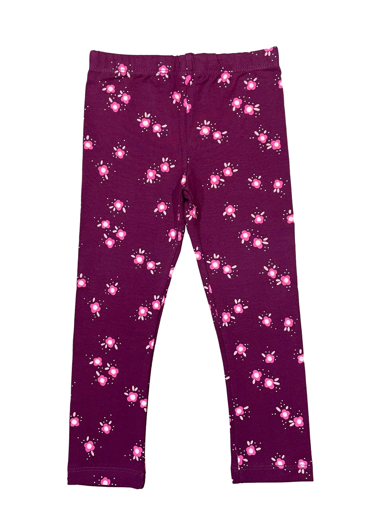 Unik Girl Cotton Print Legging Cotton Spandex Fabric - Leopard, Navy Hearts, Maroon Floral, Stretchy, Sizes 2-12 (1 Piece)