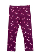 Unik Girl Cotton Print Legging Cotton Spandex Fabric - Leopard, Navy Hearts, Maroon Floral, Stretchy, Sizes 2-12 (1 Piece)