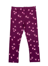 Unik Girl Cotton Print Legging Cotton Spandex Fabric - Leopard, Navy Hearts, Maroon Floral, Stretchy, Sizes 2-12 (1 Piece)