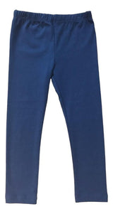Unik Girl Cotton Legging - Burgundy, Grey, Navy, Purple, Solid, 2-12 (1 Pair)