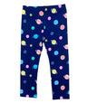 Unik Girl Cotton Print Legging Cotton Spandex Fabric - Tie Dye Rainbow, Grey Glitter, Galaxy, Girls Leggings, 2-12 (1 Pair)