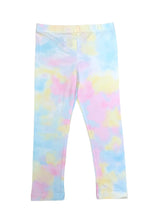Unik Girl Cotton Print Legging Cotton Spandex Fabric - Tie Dye Rainbow, Grey Glitter, Galaxy, Girls Leggings, 2-12 (1 Pair)