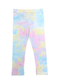 Unik Girl Cotton Print Legging Cotton Spandex Fabric - Tie Dye Rainbow, Grey Glitter, Galaxy, Girls Leggings, 2-12 (1 Pair)