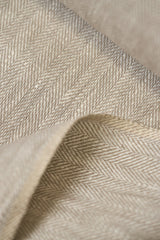 1 Yard Linen Novelty Herringbone Yarn-Dyed Fabric Buff Color 54” Width