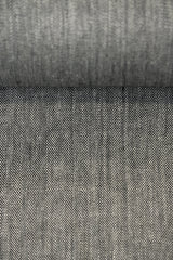 1 Yard Linen Novelty Herringbone Yarn Dyed Fabric Charcoal Color 54" Width