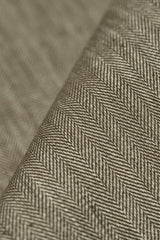 1 Yard Linen Novelty Herringbone Yarn Dyed Fabric Cocoa Color 54" Width