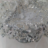 Beaded Sequined Lace Fabric 100% Polyester Net Mesh