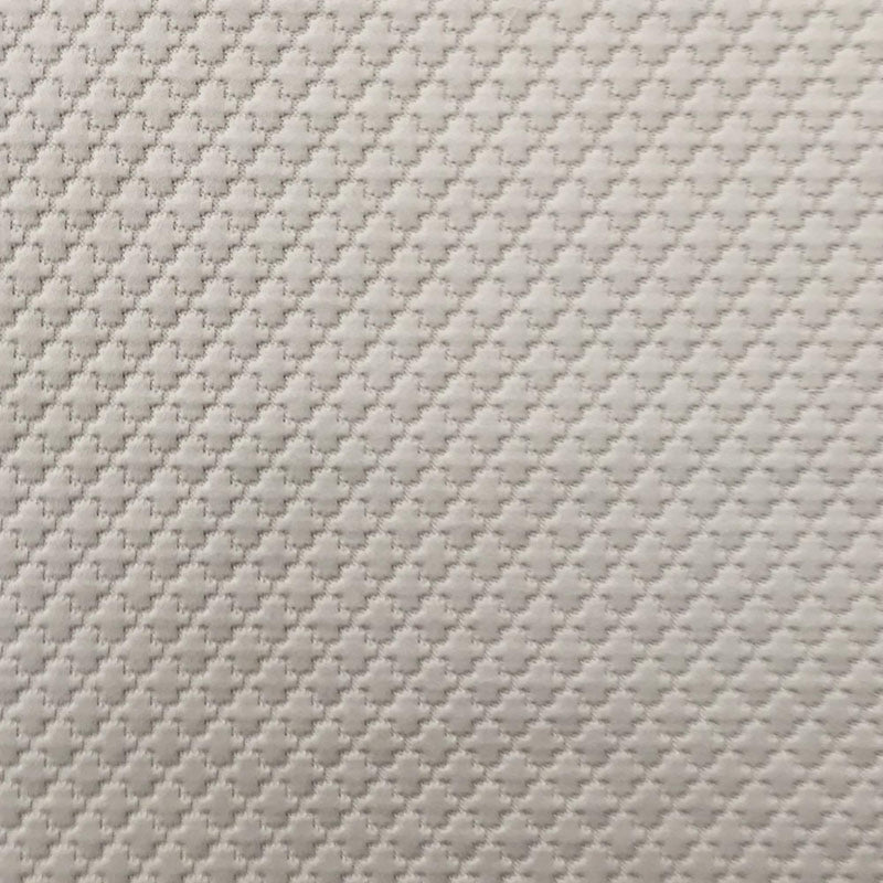 Geo Fabric Cotton Polyester Fabric - Embossed Geometric Design, Beige, 58" Width (1 Yard)