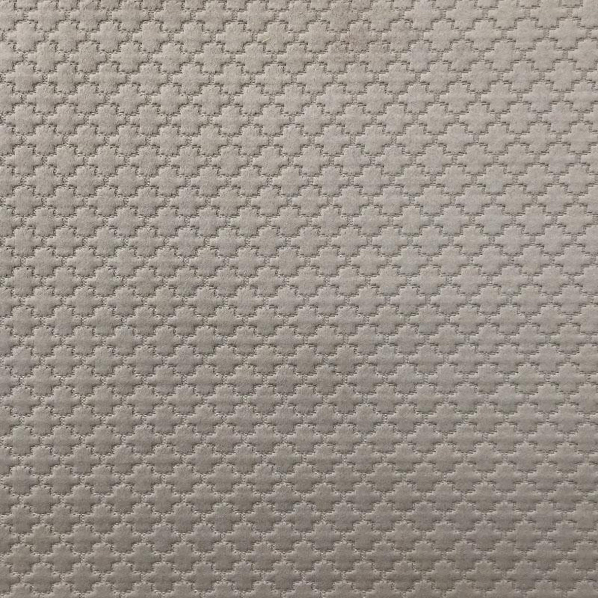 Geo Fabric Cotton Polyester Fabric - Embossed Geometric Design, Beige, 58" Width (1 Yard)
