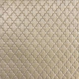 Geo Fabric Cotton Polyester Fabric - Embossed Geometric Design, Beige, 58" Width (1 Yard)