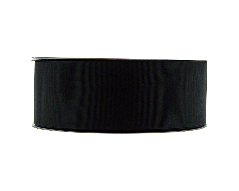 2"x 50 yards Black Polyester Grosgrain Gift Ribbon
