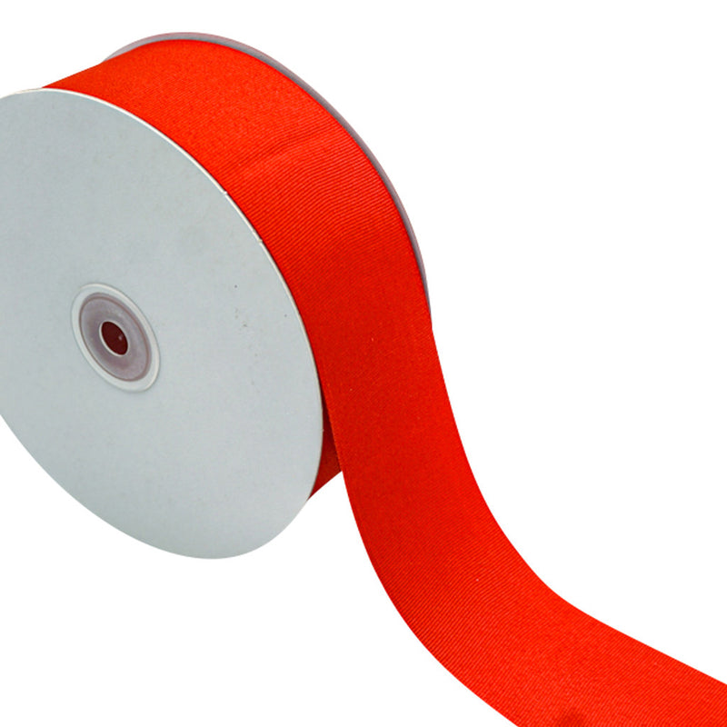 2"x 50 yards Red Polyester Grosgrain Gift Ribbon
