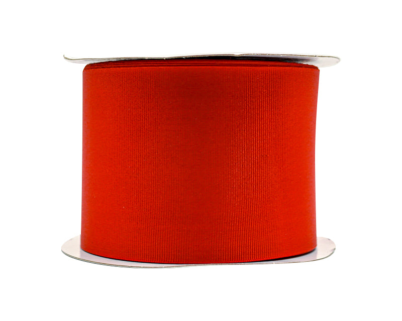 3"x 50 yards Red Polyester Grosgrain Gift Ribbon