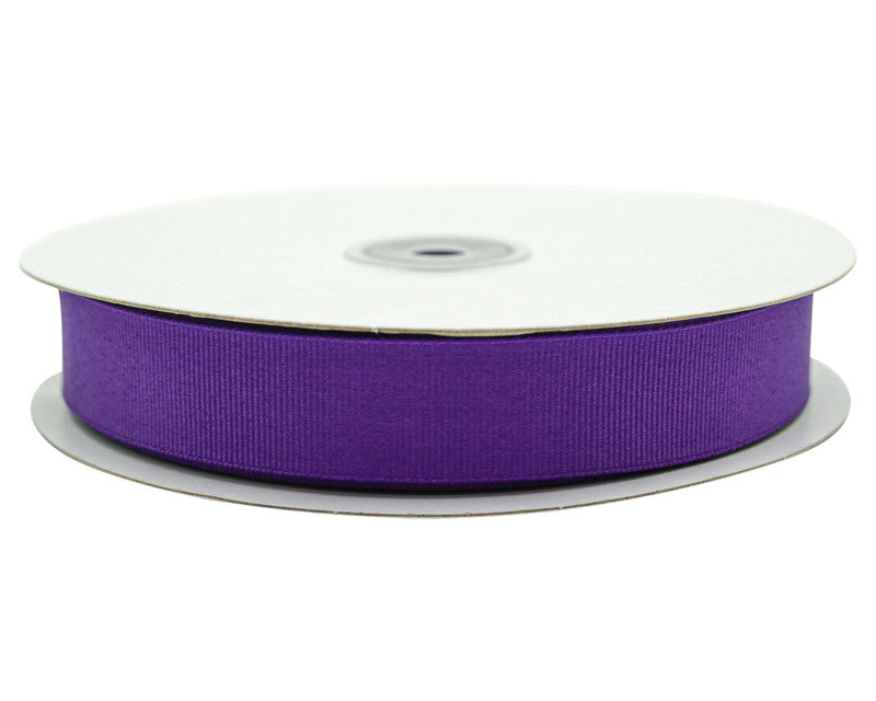 7/8"x 50 yards Purple Polyester Grosgrain Gift Ribbon - Pack of 10