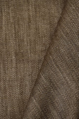 1 Yard Linen Novelty Herringbone Yarn Dyed Fabric Henna Color 54" Width