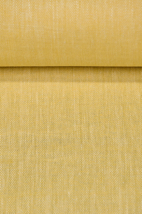 Linen Herringbone Yarn-Dyed Honey Fabric