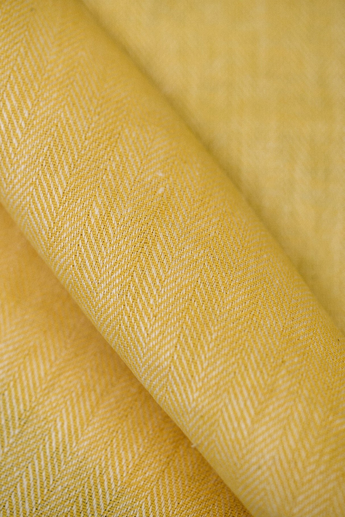 1 Yard Linen Novelty Herringbone Yarn Dyed Fabric Honey Color 54" Width