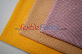 Gingham Seersucker 100 Percent Polyester Fabric - Yellow, Apricot, Pink Gingham Pattern, 57/59" Width (1 Yard)