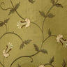 Giza Silk Fabric - Floral Embroidered, 54" Width (1 Yard)