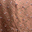 Giza Silk Fabric - Floral Embroidered, 54" Width (1 Yard)