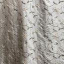 Giza Silk Fabric - Floral Embroidered, 54" Width (1 Yard)