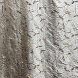 Giza Silk Fabric - Floral Embroidered, 54" Width (1 Yard)